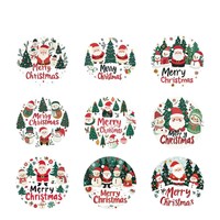 500 autocollants ronds de Noël de 1 pouce, étiquettes adhésives pour sceller, autocollants décoratifs personnalisés pour cadeaux et pâtisseries