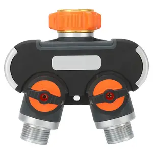 Tuinslang Splitter 2 Way Heavy Duty Vaste Water Kraan Y Splitter Slang Bib Splitter Connector Adapter Met Afsluitkleppen