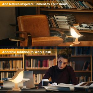 Bird Aroma Diffuser <b>Lamp</b> Touch Control LED Night Light Rechargeable Decorative <b>Lamp</b> - Product Image 5