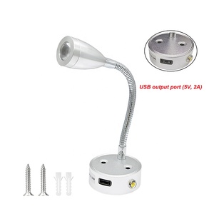 Lampe de lecture <span class=keywords><strong>LED</strong></span> 12-24V pour <span class=keywords><strong>camping</strong></span>-<span class=keywords><strong>car</strong></span>/caravane/bateau/marine/yacht/<span class=keywords><strong>camping</strong></span>-<span class=keywords><strong>car</strong></span>/tous véhicules, lampe murale de chevet <span class=keywords><strong>avec</strong></span> USB - Product Image 2