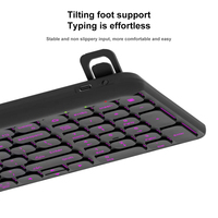 Nouveaux 4 appareils personnalisables disponibles clavier sans fil USB rechargeable 99 touches 96% profil bas mince pour tablette