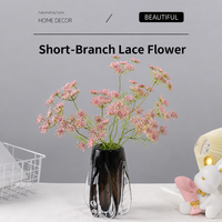 Petits bouquets de fleurs artificielles Bai Si Cao, accessoires de plantes vertes, fausses fleurs pour décoration de mariage et de fête, artisanat botanique artificiel