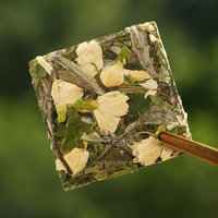 Thé blanc de Fuding au jasmin, thé blanc de pivoine en mini briques, thé blanc naturel parfumé aux fleurs, tranches de thé carrées compressées