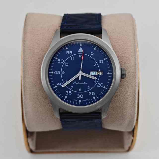 High Quality Mens Mechanical Movement Watch Stainless Steel Case Luminous Dial Hands Pilot Style Automatic Watch