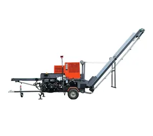 20T 14HP בנזין עץ מעבד שילוב אש עץ עיבוד מכונת יומן Chainsaw עם הידראולי יומן ספליטר