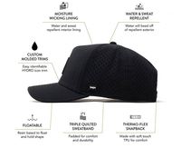 Gorra Trucker Personalizada para Hombre, No Impermeable, para Golf y Béisbol, Modelo Odyssey Stacked Hydro Blank, con Orificios Perforados con Corte Láser