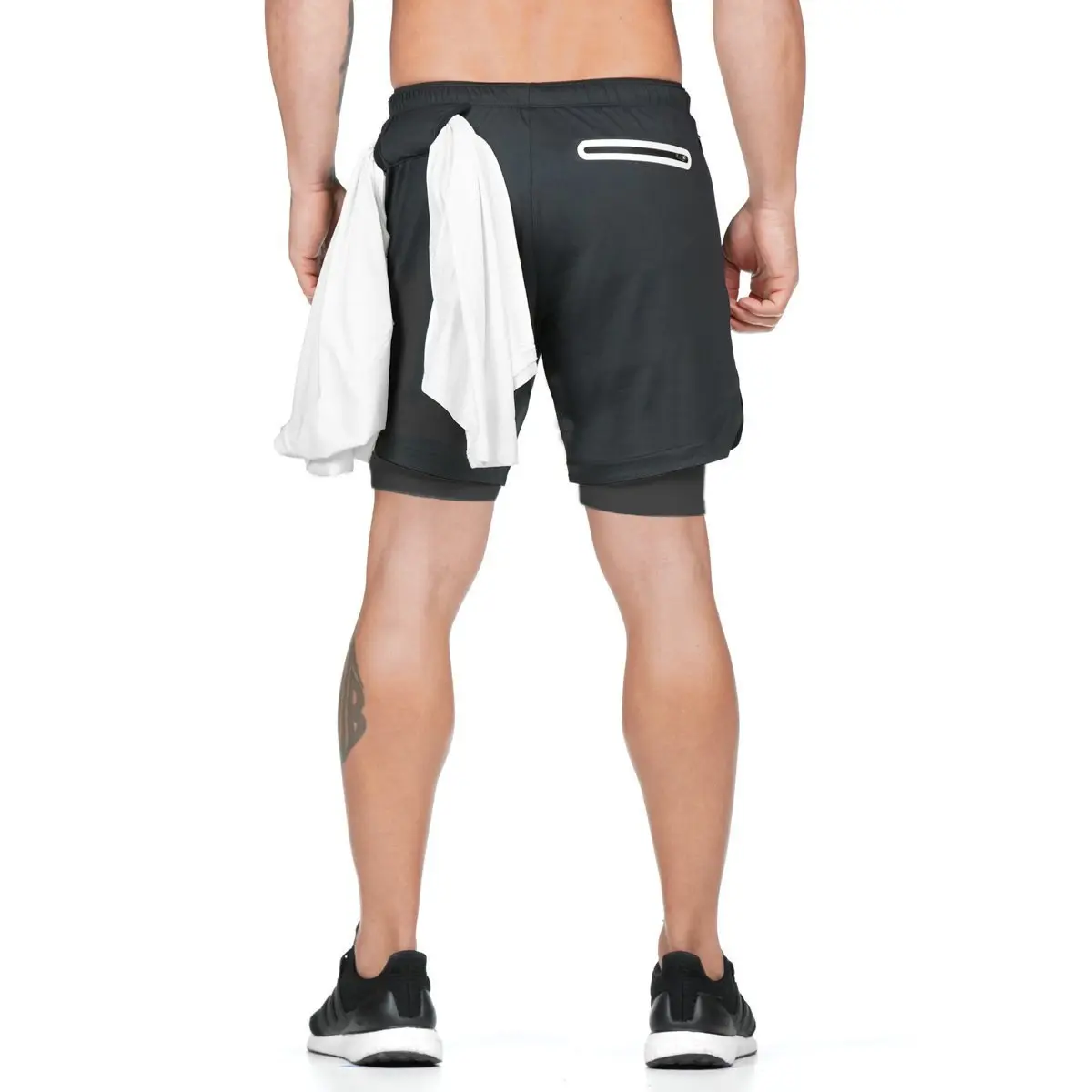 Wholesale Workout Fitness Running 2 In 1 Double Deck Training Gym Designer Track Shorts Men Jogger Short Pants