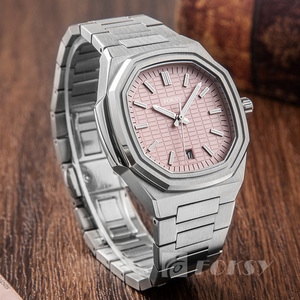 Reloj de Lujo de Cuarzo para Hombre con Caja Cuadrada, Fabricante al por Mayor, de Acero Inoxidable y con Logotipo Personalizado - Product Image 4