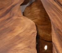Plateaux de table basse extensibles en résine de hickory - Design européen moderne pour mobilier de maison