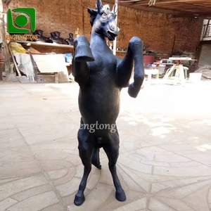 Vente flash Petite <span class=keywords><strong>statue</strong></span> de cheval en bronze <span class=keywords><strong>Sculpture</strong></span> de cheval en laiton noir - Product Image 3