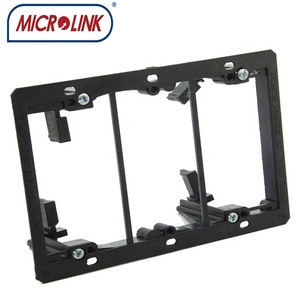 Baixa Tensão Montagem Faceplate Suporte Quadro ABS Habitação EUA Tipo 1 Gang <span class=keywords><strong>2</strong></span> Maneiras <span class=keywords><strong>3</strong></span> Gang Multipurpose Drywall Placa De Parede - Product Image 5