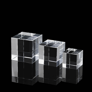 <span class=keywords><strong>Cubo</strong></span> de Cristal Transparente en Blanco al por Mayor para Grabado Láser 3D, Bloque de Cristal Óptico K9 - Product Image 2