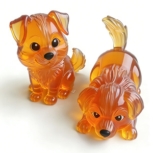 <span class=keywords><strong>Figurine</strong></span> de chien transparente personnalisée en résine, sculpture artisanale en fibre de verre, <span class=keywords><strong>figurine</strong></span> d'animal de dessin animé - Product Image 1