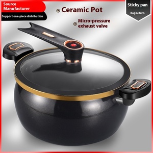 Nueva olla <span class=keywords><strong>de</strong></span> cerámica <span class=keywords><strong>esmaltada</strong></span> <span class=keywords><strong>de</strong></span> gran capacidad, olla <span class=keywords><strong>de</strong></span> sopa <span class=keywords><strong>de</strong></span> micropresión con tapa, Material <span class=keywords><strong>de</strong></span> hierro multifunción para el hogar para cocinar - Product Image 4