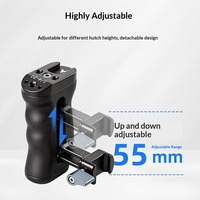 Poignée latérale à dégagement rapide NATO Rail pour cage de caméra DSLR, support supérieur pour stabilisateur, extension griffe froide en alliage d'aluminium et plastique