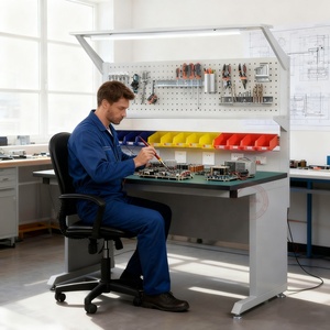 Bàn làm việc chống tĩnh điện tùy chỉnh Weizhi, bàn làm việc công nghiệp OEM, bàn sửa chữa điện thoại, bàn sửa chữa điện tử - Product Image 2
