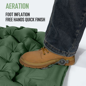 Matelas pneumatique de <span class=keywords><strong>camping</strong></span> ultraléger avec oreiller et gonfleur intégrés, coussin de couchage à pompe à <span class=keywords><strong>pied</strong></span> pour le <span class=keywords><strong>camping</strong></span>, la randonnée en voiture - Product Image 3