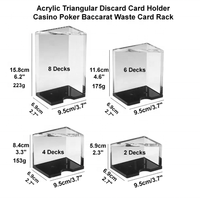 Porte-cartes en acrylique à double compartiment transparent pour usage professionnel en casino (Baccarat) – Fournisseur en gros, commande en vrac