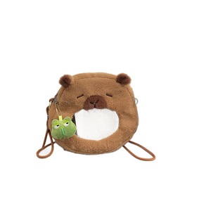 <span class=keywords><strong>Linda</strong></span> dibujos animados Kapibala felpa bolso de un solo hombro Kawaii Capybara axila bolsa viaje almacenamiento bandolera pequeña bolsa - Product Image 2