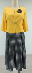 Dot Printed A-line Casual Dresses African Office Ladies Casual Wear - Product Image 6