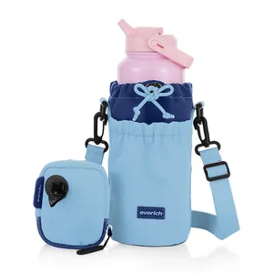 Portaborraccia portatile per animali domestici di colore personalizzato all'ingrosso borsa sportiva da 32 once per arrampicata escursionismo portabottiglie con borse staccabili