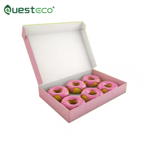 Phân Hủy Sinh Học Bán Buôn Biểu Tượng Tùy Chỉnh Cấp Thực Phẩm Màu Hồng 6/12Pcs <span class=keywords><strong>Donut</strong></span> Hàn Quốc Ngô Hộp Con Chó Và Đá Cẩm Thạch Mochi Đám Cưới <span class=keywords><strong>Donut</strong></span> Hộp - Product Image 4