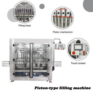 เครื่องบรรจุของเหลวความหนืดสูงแบบลูกสูบ 10 หัว สำหรับซอส โลชั่น น้ำยาทำความสะอาด ขนาด 10 มล.-5 ลิตร เครื่องบรรจุของเหลวแบบเซอร์โวสำหรับของเหลวหนืด - Product Image 3