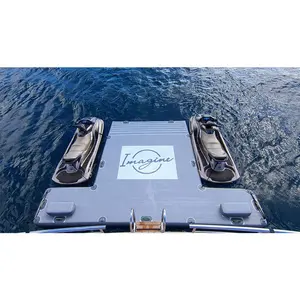 Fabrika fiyat 0.9mm PVC branda için 20cm şişme Jet kayak park platformu Dock tekne