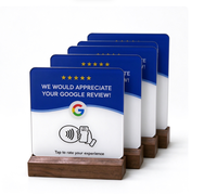 Support de table NFC Tap to Review pour avis Google – Idéal pour restaurants, hôtels, commerces de détail – En stock, prêt à être expédié