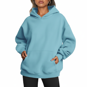 เสื้อฮู้ดดี้ผ้าฝ้ายถักคุณภาพสูงสำหรับฤดูใบไม้ร่วง บุซับใน อุ่นสบาย สกรีนลายได้ตามสั่ง แบบยูนิเซ็กส์ ขายส่ง - Product Image 1