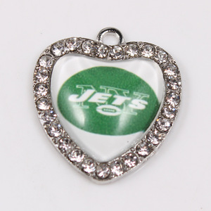 アメフトラインストーンハート<span class=keywords><strong>NFL</strong></span>ペンダントチャーム新作カスタム32デザイン - Product Image 4