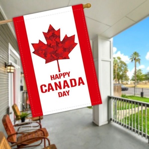 Nouveau drapeau de jardin transfrontalier pour la Fête Nationale <span class=keywords><strong>du</strong></span> <span class=keywords><strong>Canada</strong></span>, drapeau suspendu double face en matériau Yafang, forme rectangulaire pour le printemps - Product Image 3