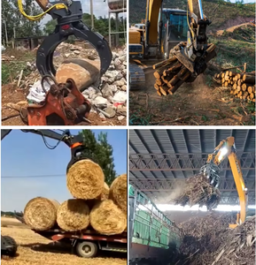 Grappin hydraulique rotatif à cinq dents pour bois, acier, pierre, déchets de bois, 12 TON, 13 TON, 15 TON - Product Image 4