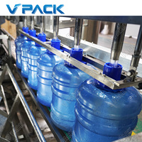 Ligne de production entièrement automatique de remplissage d'eau en bouteille de 20 litres 1000BPH LIGNE de remplissage d'eau de 5 gallons