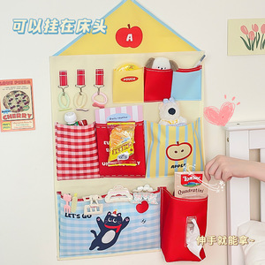 Student Dormitory <b>Hanging</b> <b>Storage</b> Bag <b>Wall</b> Mounted Rectangle Hook Type Bedroom Clothing Organizer Behind Door Underwear <b>Storage</b> - Product Image 5