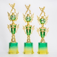 Estatuilla de Jugador de Béisbol Estilo Arte Popular de Bajo Costo, Adorno Dorado para Trofeos, Premios y Recuerdos Personalizables GD15
