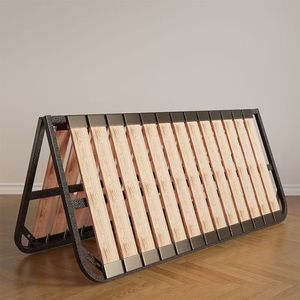 Base de Cama Plegable de Metal con Láminas de Madera, Base de Plataforma Resistente para Colchón, Soporte para Dormitorio de Invitados - Product Image 2