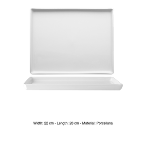 Bonna Plato Rectangular para Servir 28 × 22 cm Porcelana Blanca M1934 - Product Image 3