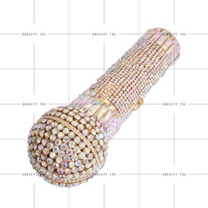 Luxury Fashion Microphone Pattern Full Rhinestone Crystal <b>Glitter</b> High Quality Women's Evening Clutch Bag Chain Strap Prom - Product Image 4