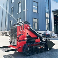 Mini bulldozer diesel à moteur essence, nettoyage, chargement de fumier, tri de fourrage, chargeuse compacte à bas prix en Chine, livraison gratuite