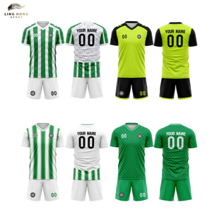 Conjunto de Camisetas de Fútbol Personalizadas al por Mayor, Unisex, Manga Corta, Verano, Impresión por Transferencia de Calor, Transpirables, de Secado Rápido - Product Image 2