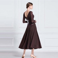 Robe de danse de salon pour femmes M-1895, costumes de danse moderne pour adultes, costumes de danse tango rumba, jupe en soie glacée