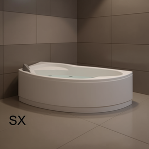 อ่างอาบน้ำทรงครึ่งวงกลมแบบอสมมาตร 165 x 85 ซม. ด้านขวา พร้อมโครง - Product Image 3