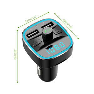 Chargement Usb Appel Mains Libres avec LED et Radio 12v Double Chargement Usb Usb bluetooth Voiture MP3 <span class=keywords><strong>Transmetteur</strong></span> <span class=keywords><strong>FM</strong></span> - Product Image 3
