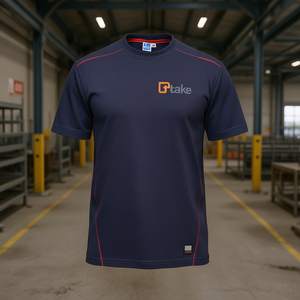 เสื้อยืดแขนสั้นสีน้ำเงิน L ชุดทำงาน - Product Image 3