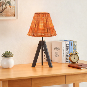 Handmade Rattan Cone Lamp Shade Rustic Style Eco Friendly Lamp Accessory For Desk <b>Bedside</b> <b>Wall</b> <b>Lighting</b> Decor - Product Image 3