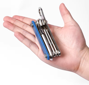 <span class=keywords><strong>Kit</strong></span> d'outils de réparation de vélo multifonction 13 en 1, outil d'entretien de vélo pliant portable en acier pour le cyclisme - Product Image 4