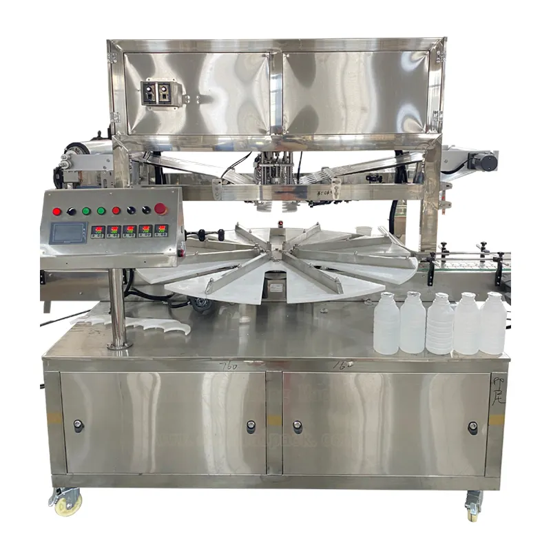 Machine de remplissage automatique pour bouteilles de lait, petite appareil de scellage, rotative, ml