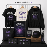 Paquete de artículos promocionales personalizados para jóvenes con gorra, camiseta, bolsa con cordón, botella y pegatina para eventos escolares y comunitarios