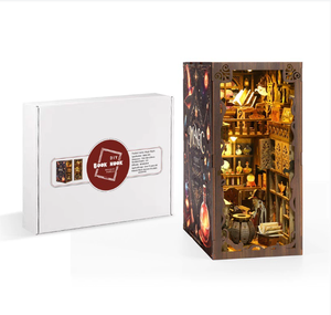 Cutebee 2025 Nuevo Producto, Casa Miniatura DIY, Decoración <span class=keywords><strong>de</strong></span> Librería, Rincón Acogedor para Libros, Adorno para Estantería, Mini Juguete <span class=keywords><strong>de</strong></span> Madera - Product Image 6